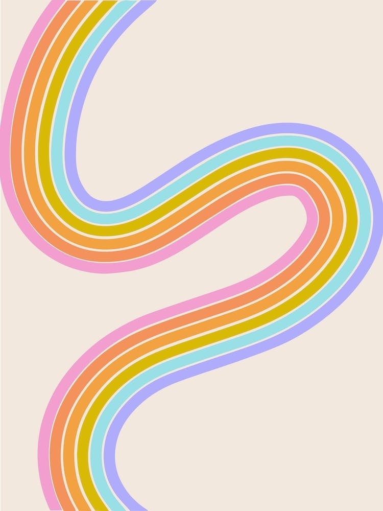 Retro Rainbow Wave