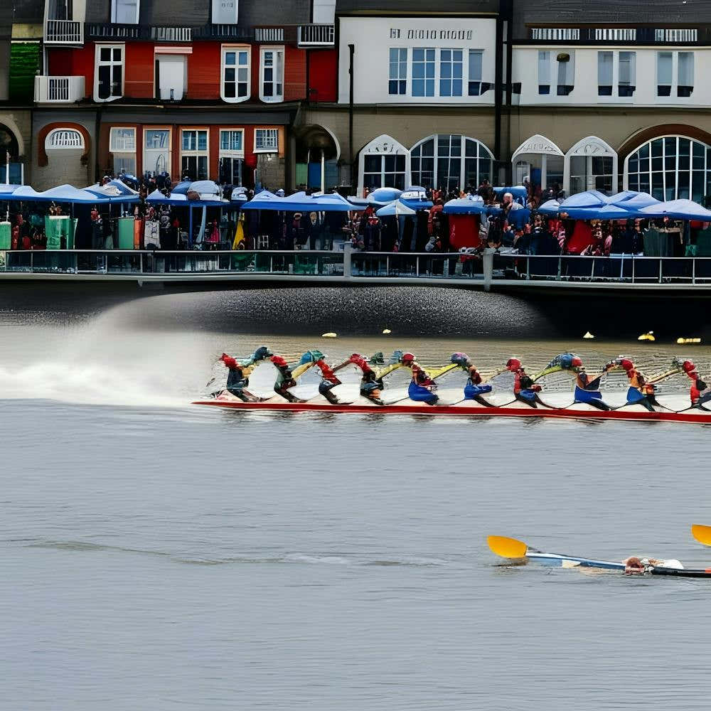Rowing At The River Thames