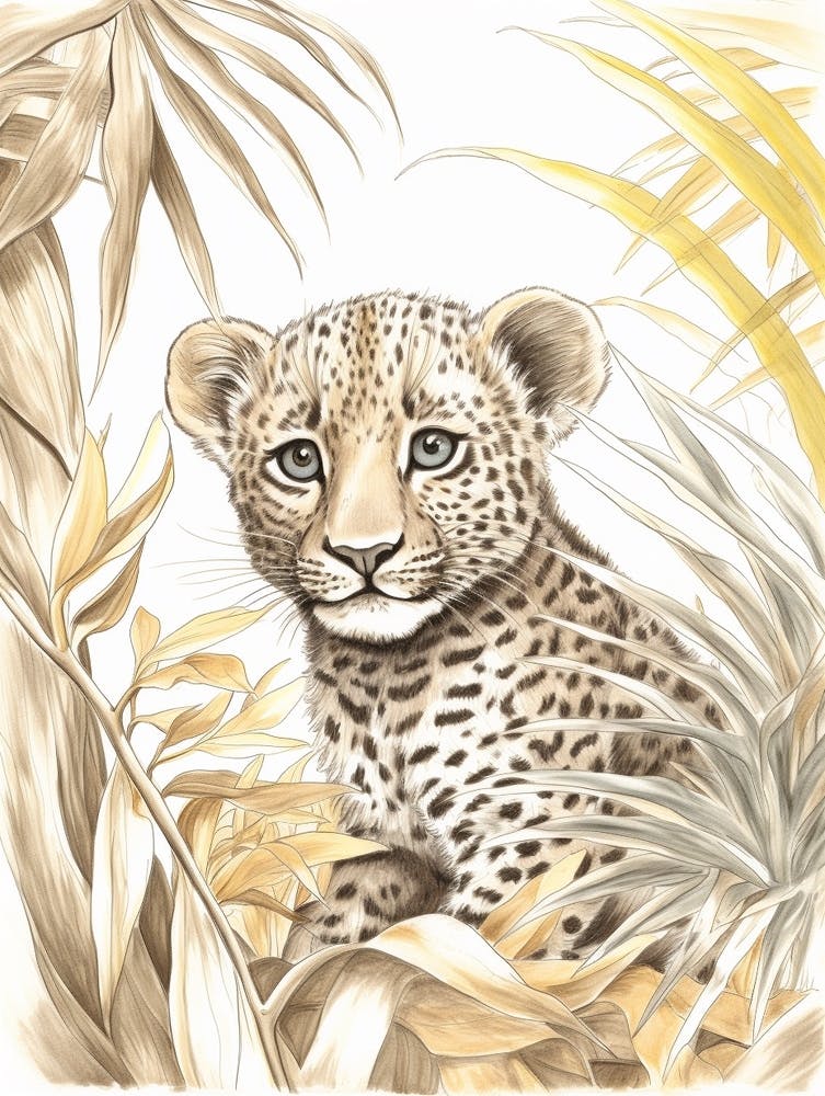 Storybook Animal Watercolour Leopard 2