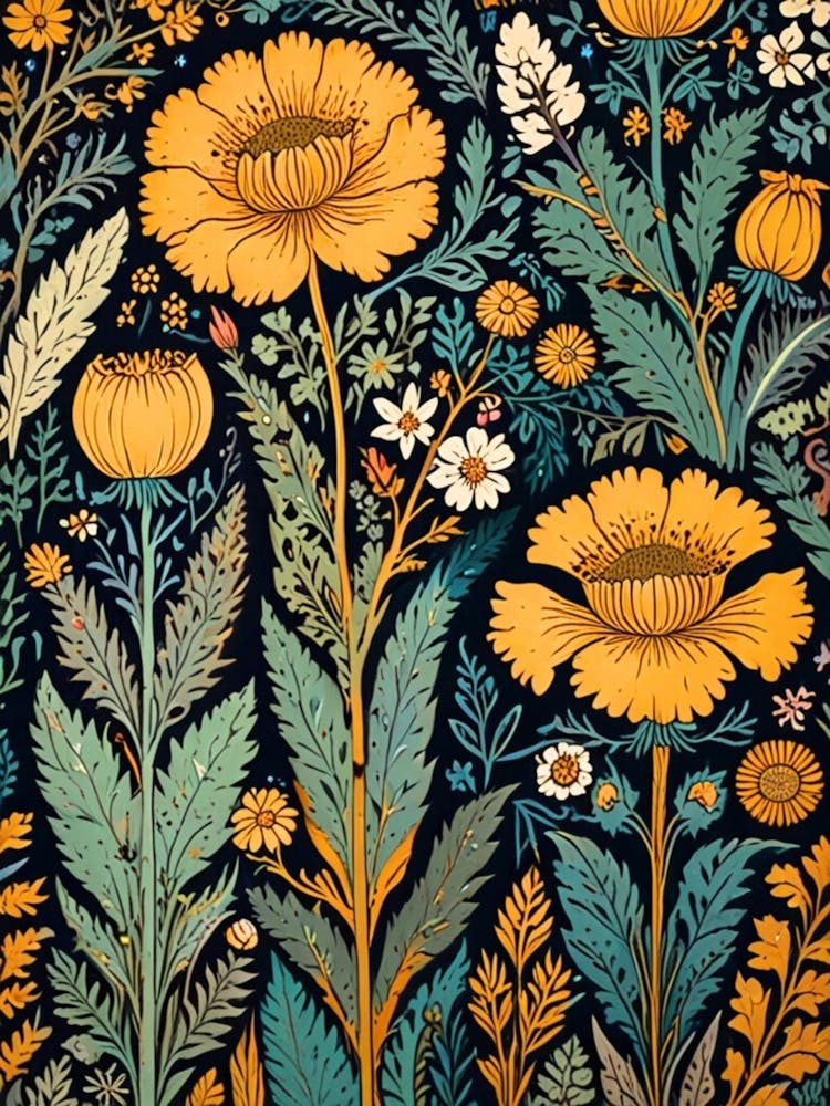 William Morris Florale Tapete 13