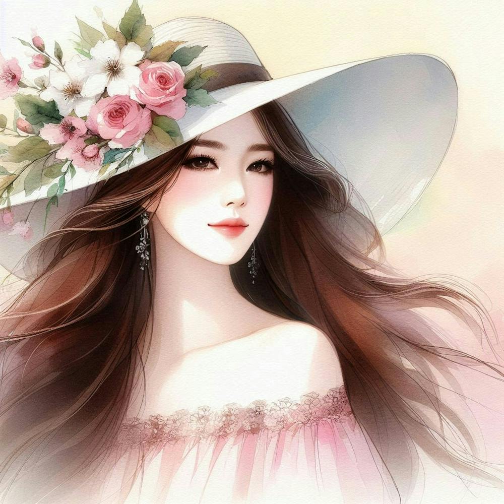 woman portrait with floral crown 1