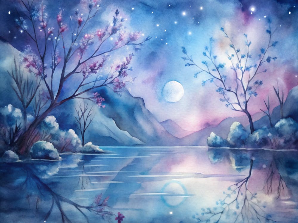 A Dreamy Landscape Of Water Reflections Moonligh
