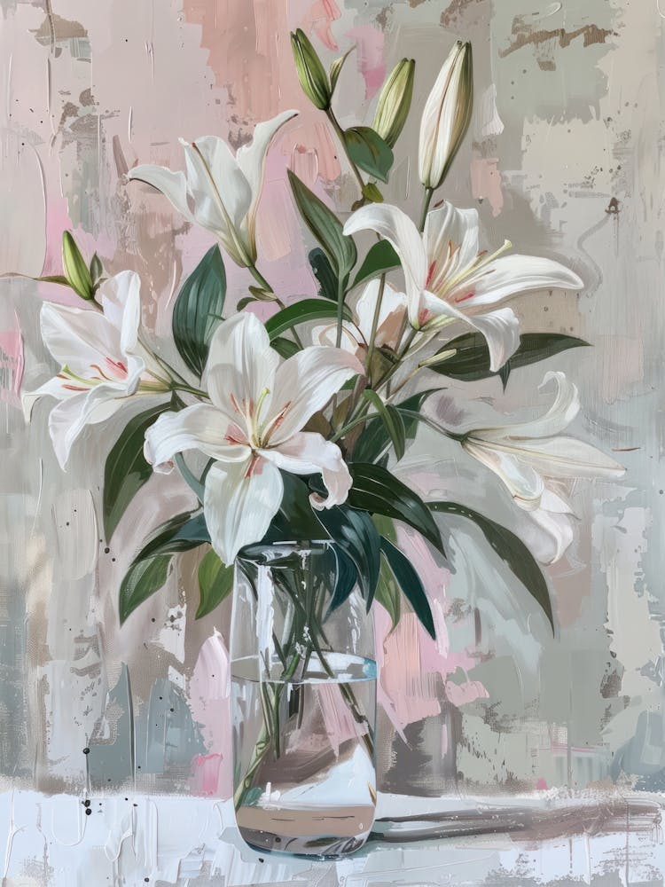 Eine Welt der Blumen Lilien 4 Gemälde