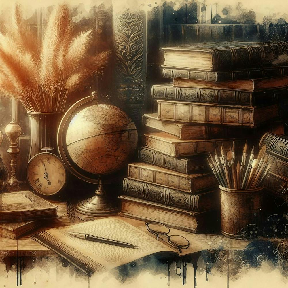 Old Books And Bookshelves