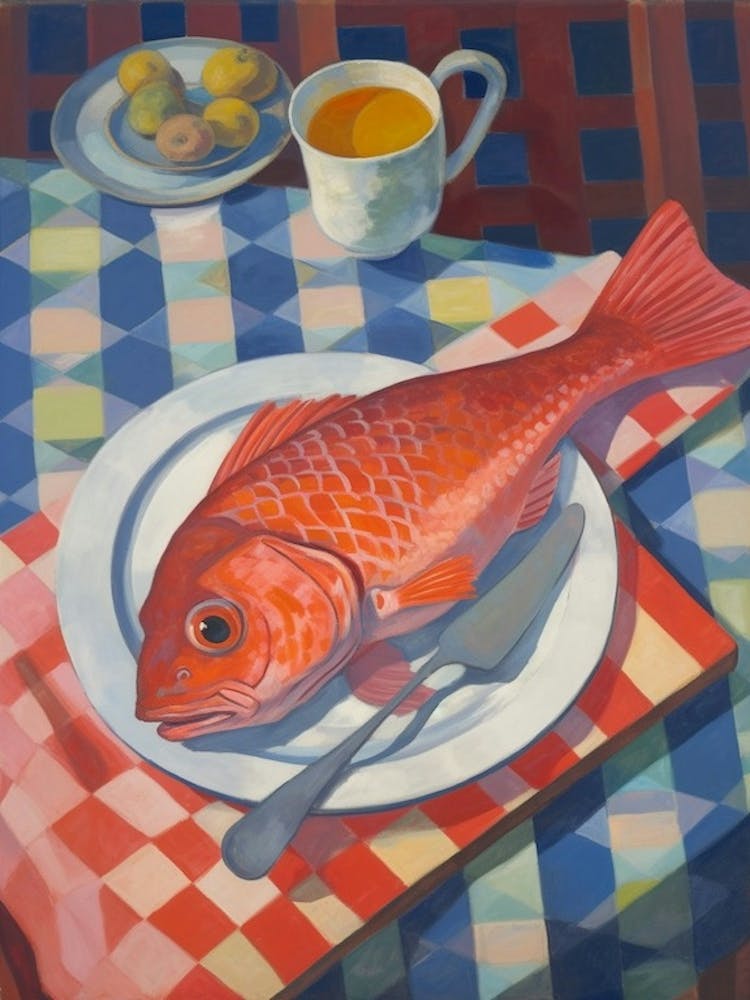 Red Snapper 2 Still Life Painting