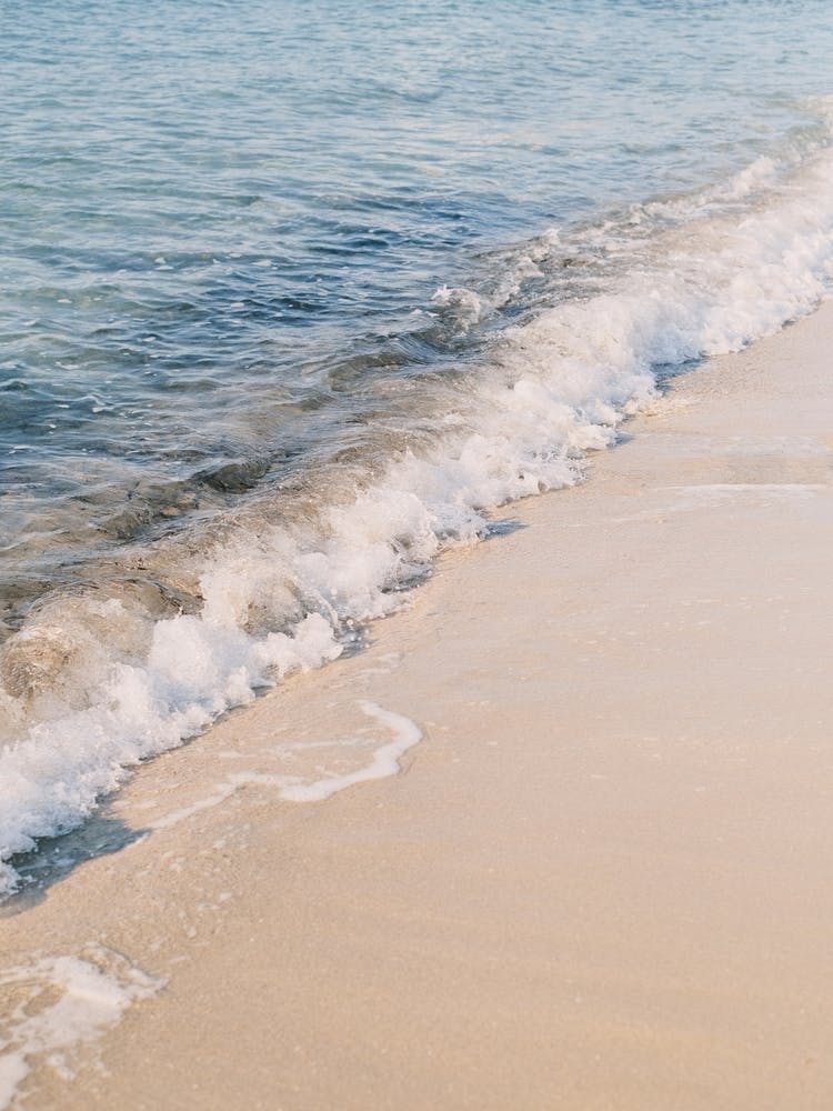 Pastel colour waves on Beach // Ibiza Nature & Travel Photography