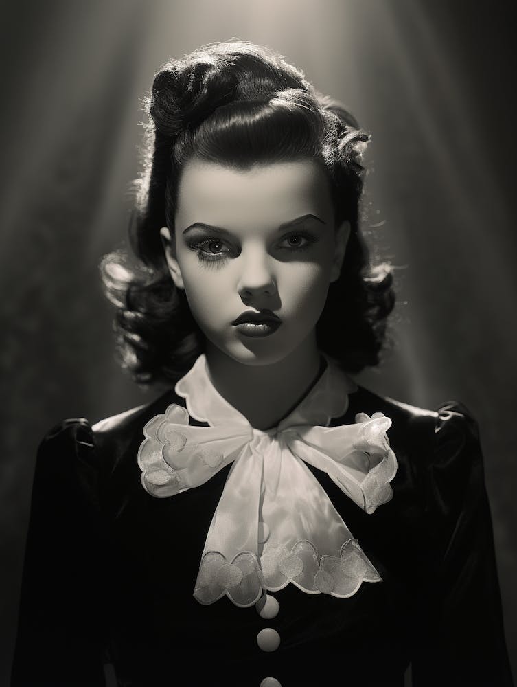 Photographie en noir et blanc de Judy Garland 1