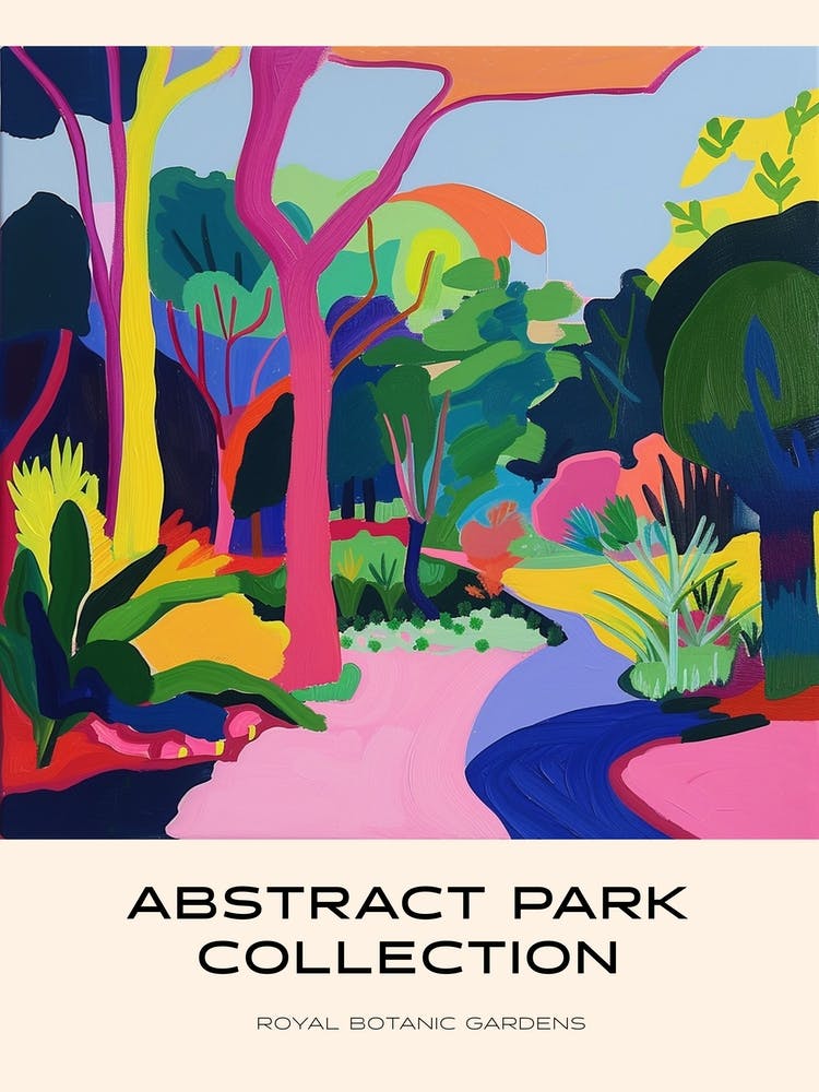 Abstract Park Collection Poster Royal Botanic Gardens Sydney 1