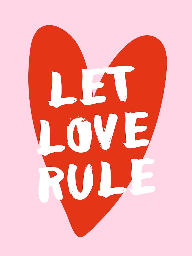 Let love rule - red/pink