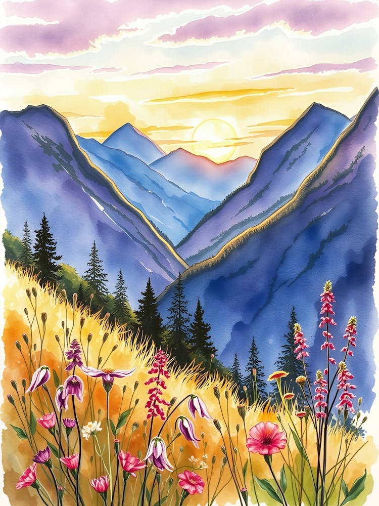 Sunset In The Mountains 35