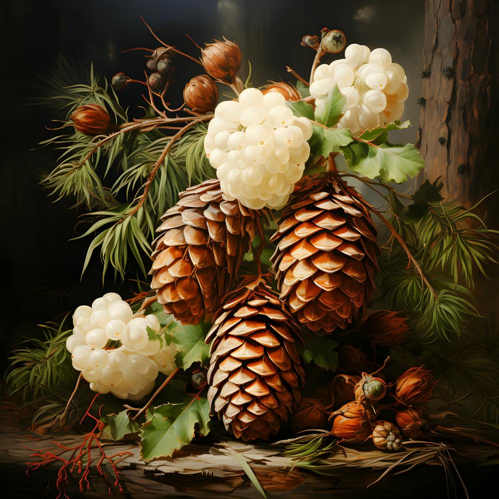 Victorian Winter Pine Cones