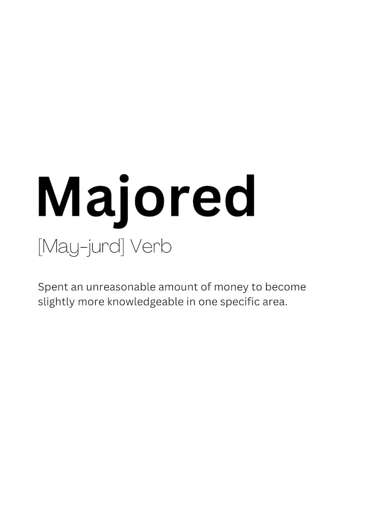 Majored Definition Meaning