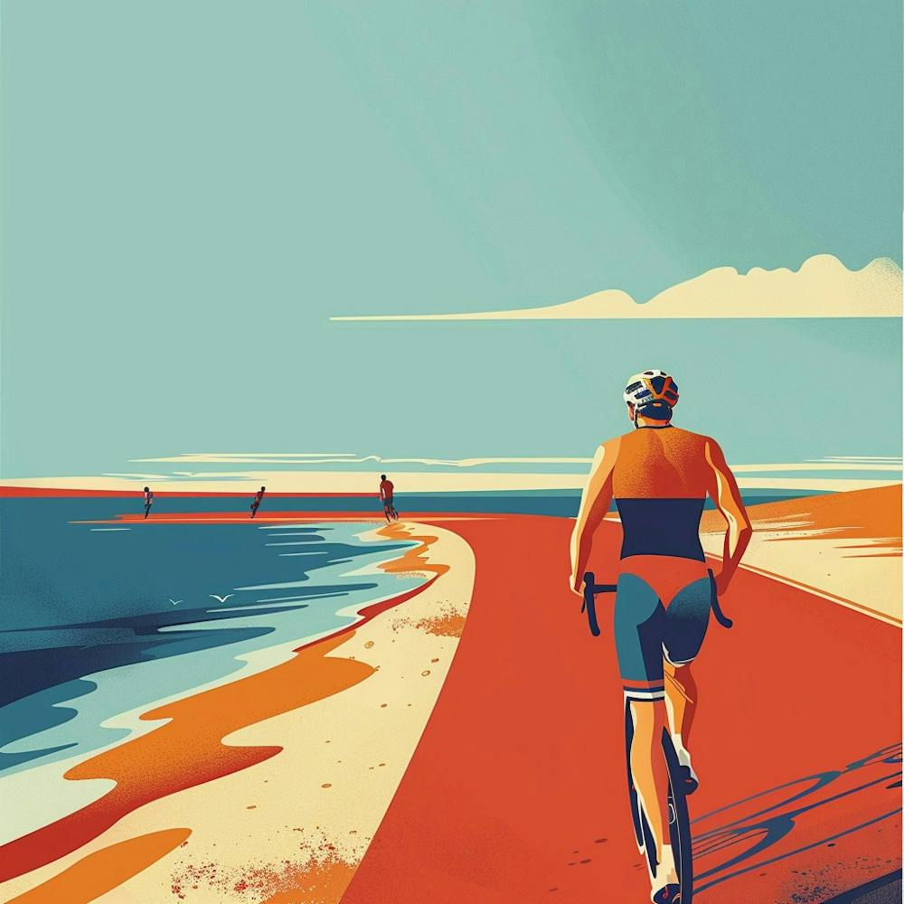 Triathlete On The Beach