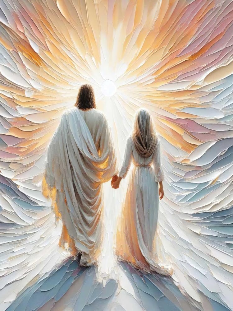 Calling Faith, Christian Art, Jesus Walking With Woman, Jesus Portrait, Lds Art, Bible Prints, Christian Art For Women, Jesus And Woman Art