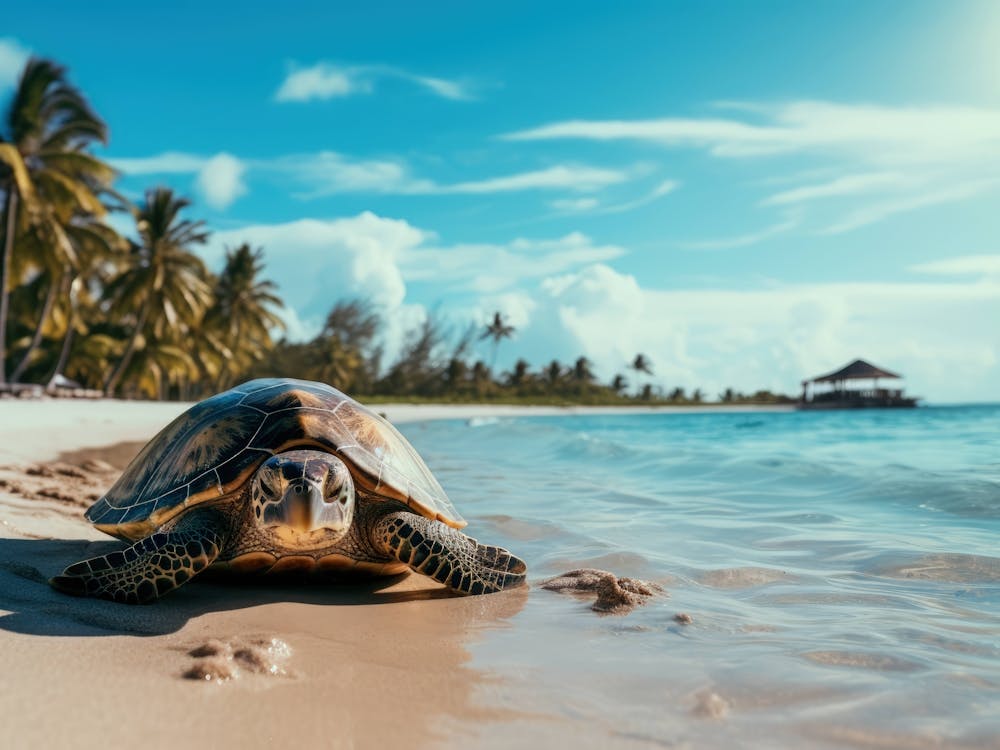 Turtle On The Beach 2