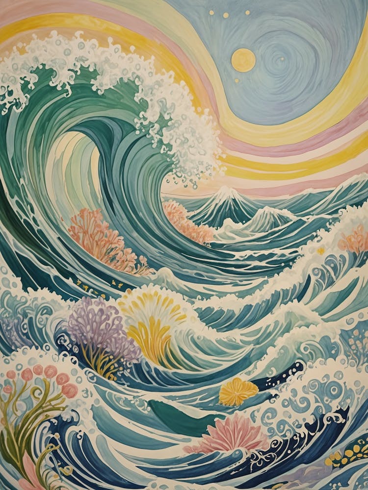 Pastel Ocean Waves