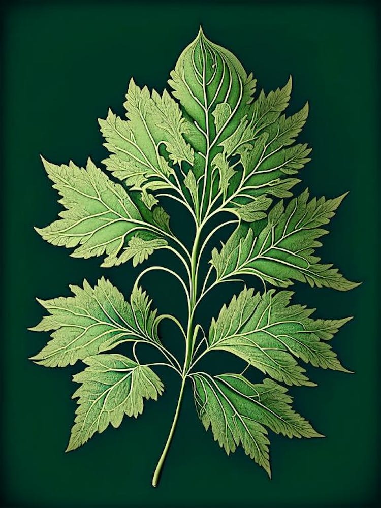 Lovage Leaf Vintage Botanical 2