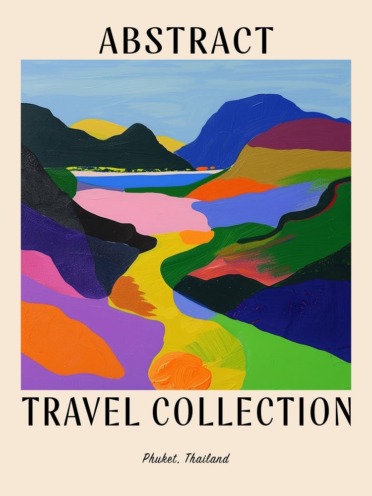 Abstract Travel Collection Poster Phuket Thailand 3