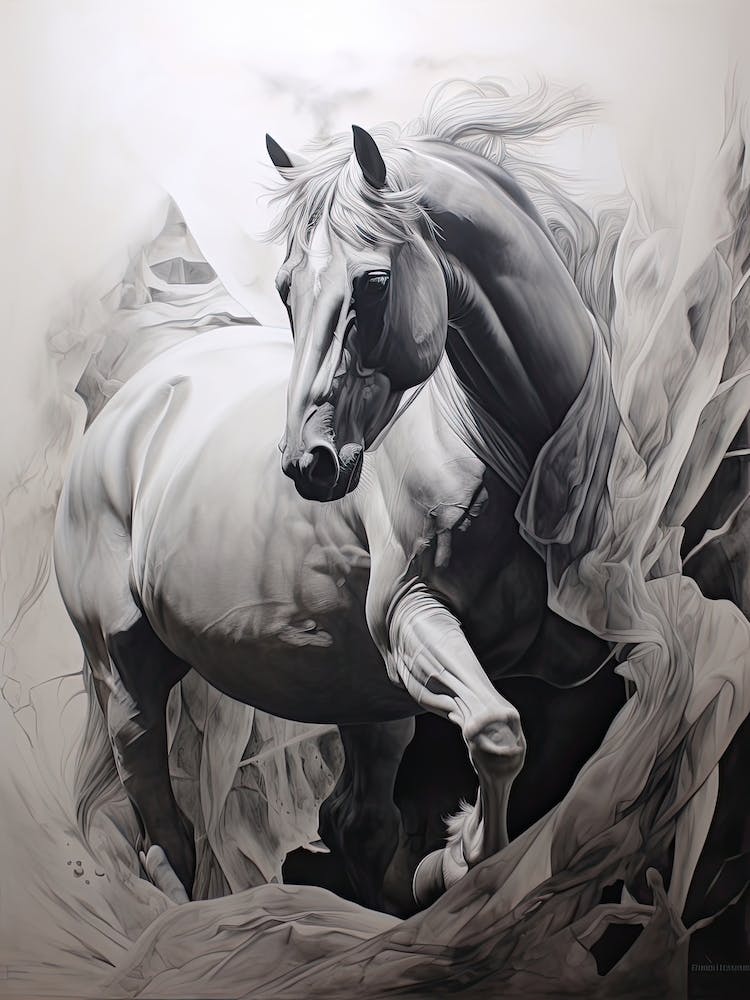 A Horse Oil Painting In Manuel Antonio Beach, Costa Rica, Portrait 2