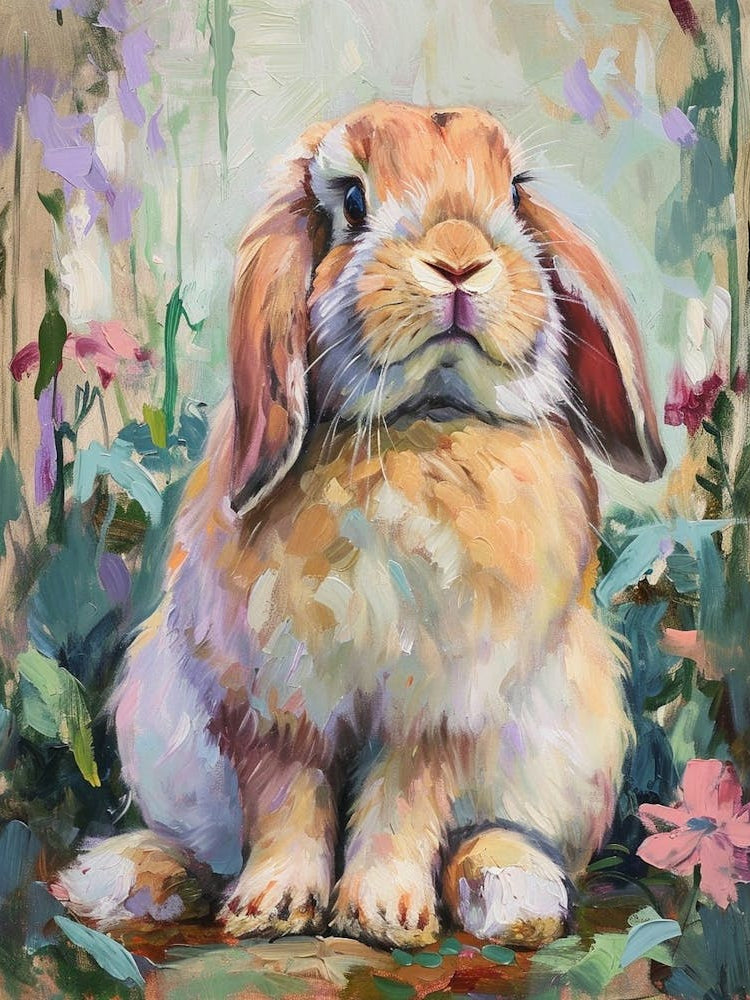 French Lop Rabbit Painting 2