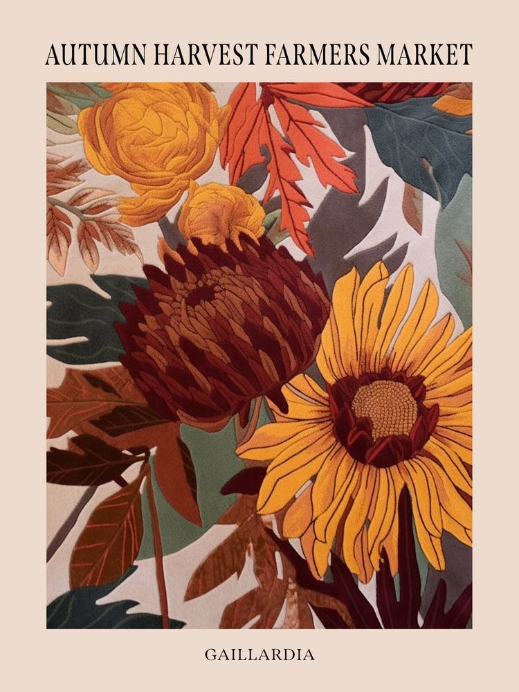 Fall Botanicals Gaillardia 2 Poster