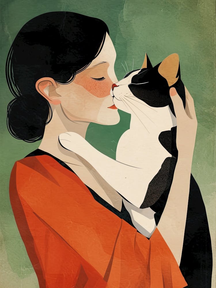 Kitty I love you cat and woman