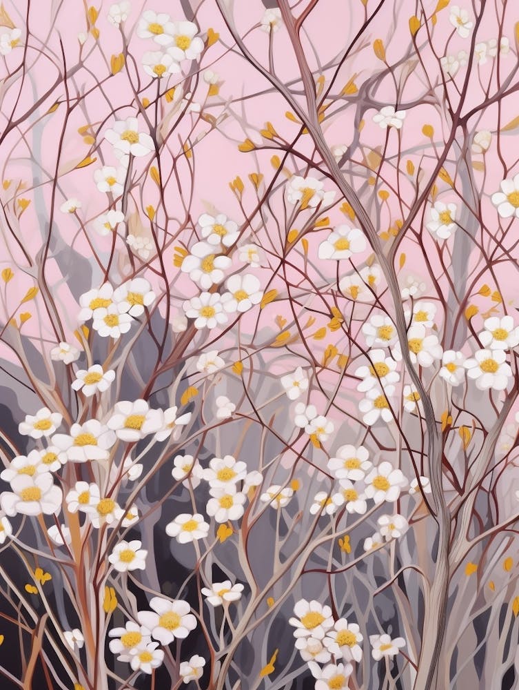 Gypsophila Babys Breath 5 Flower Painting