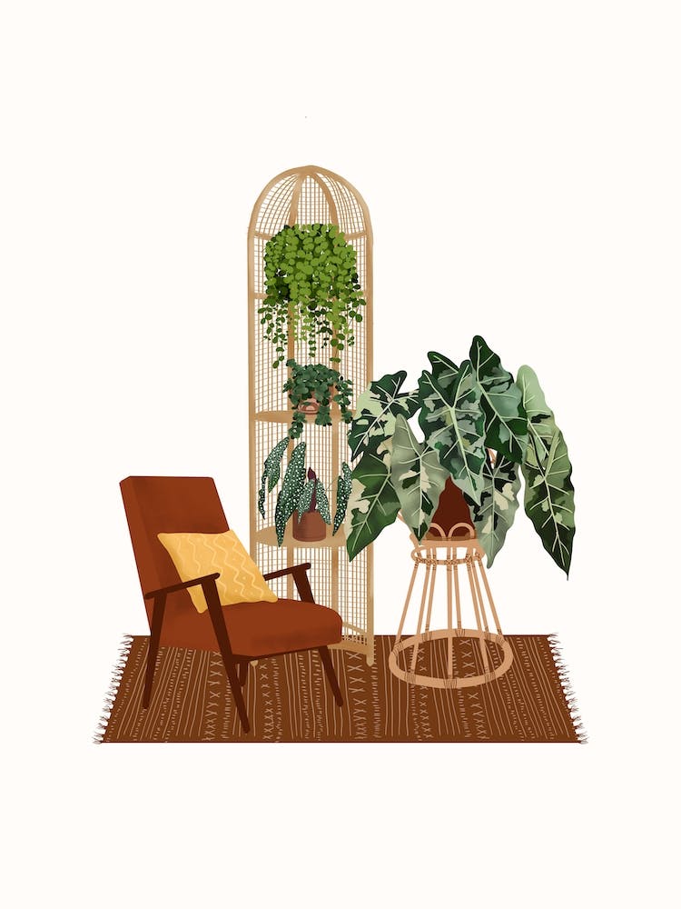 Topfpflanzen Interieur Art Print by Gush Art Studio – Fy!