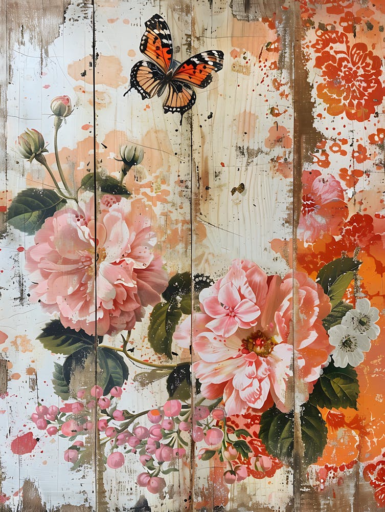 Butterfly And Flowers 7