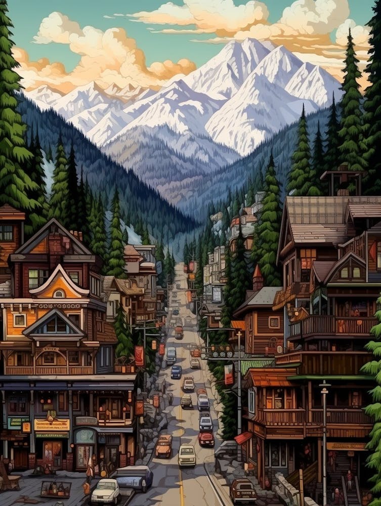 Leavenworth Washington Pointillism 7