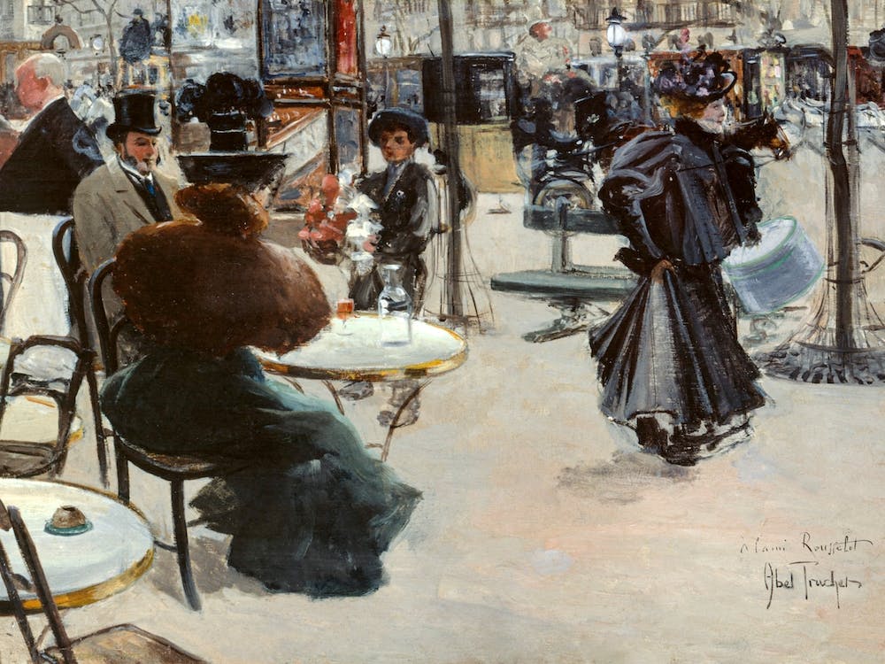 Street Scene, Café Terrace, Louis Abel Truchet