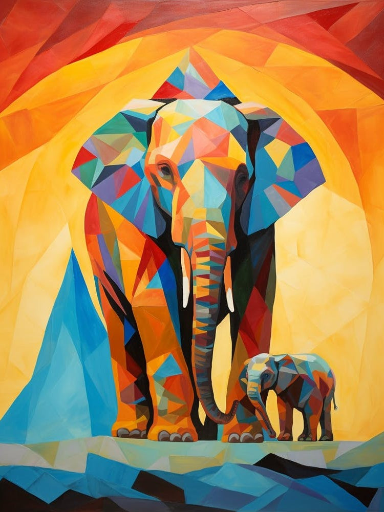 Elephant Abstract Pop Art 2