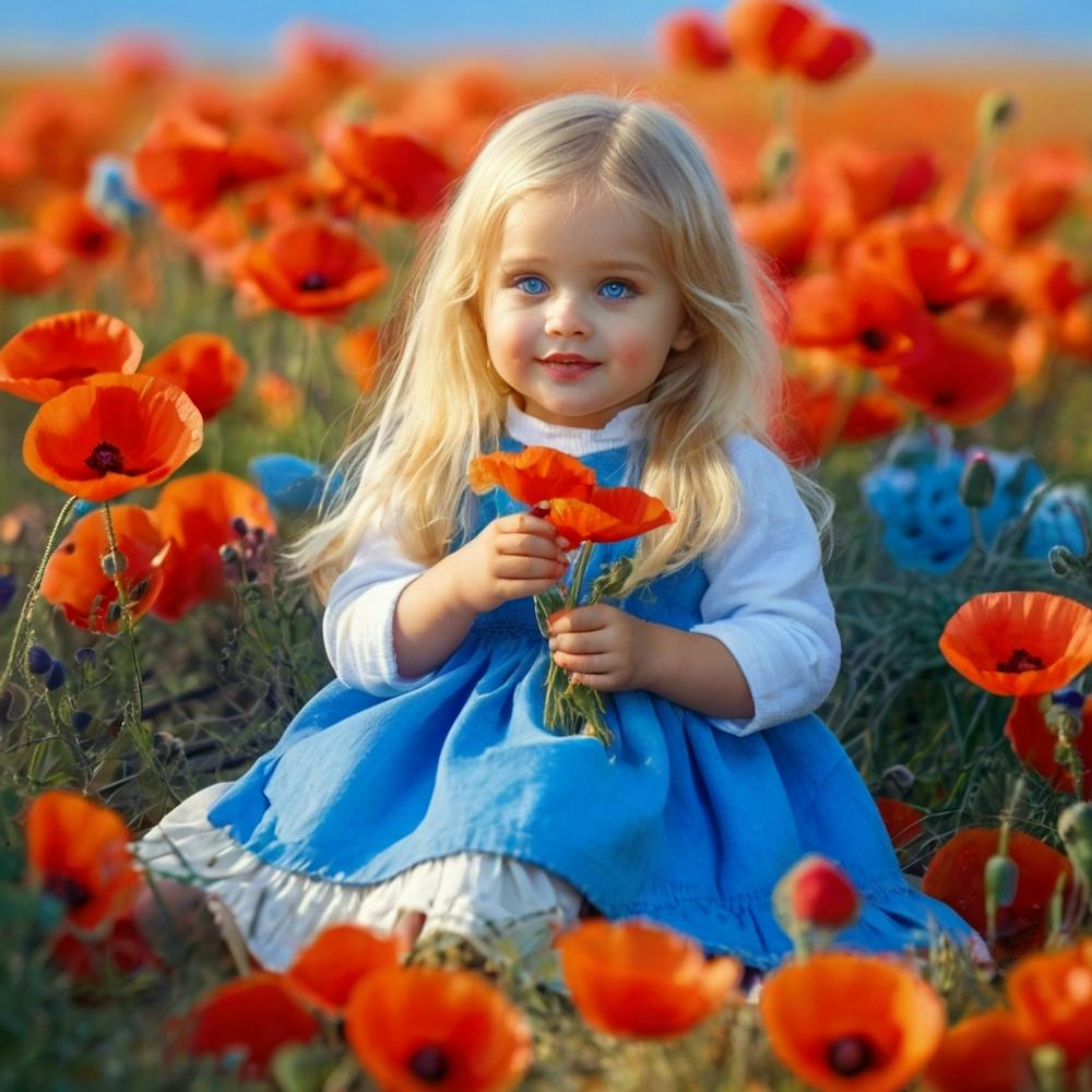 Little Girl In A Field