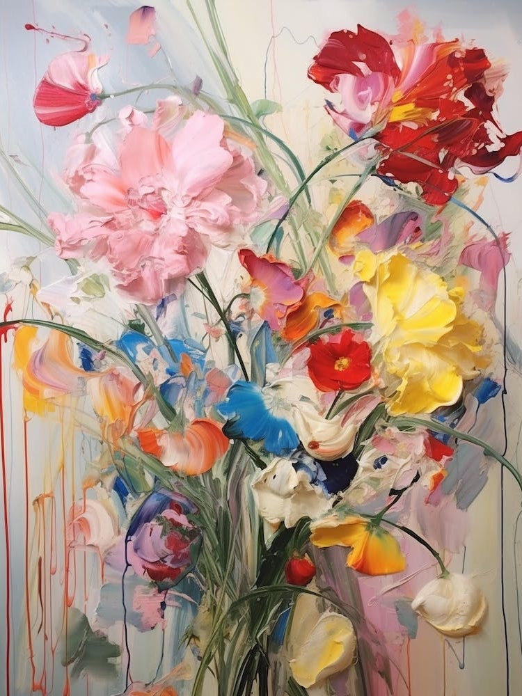 Abstract Flower Painting Carnation 4