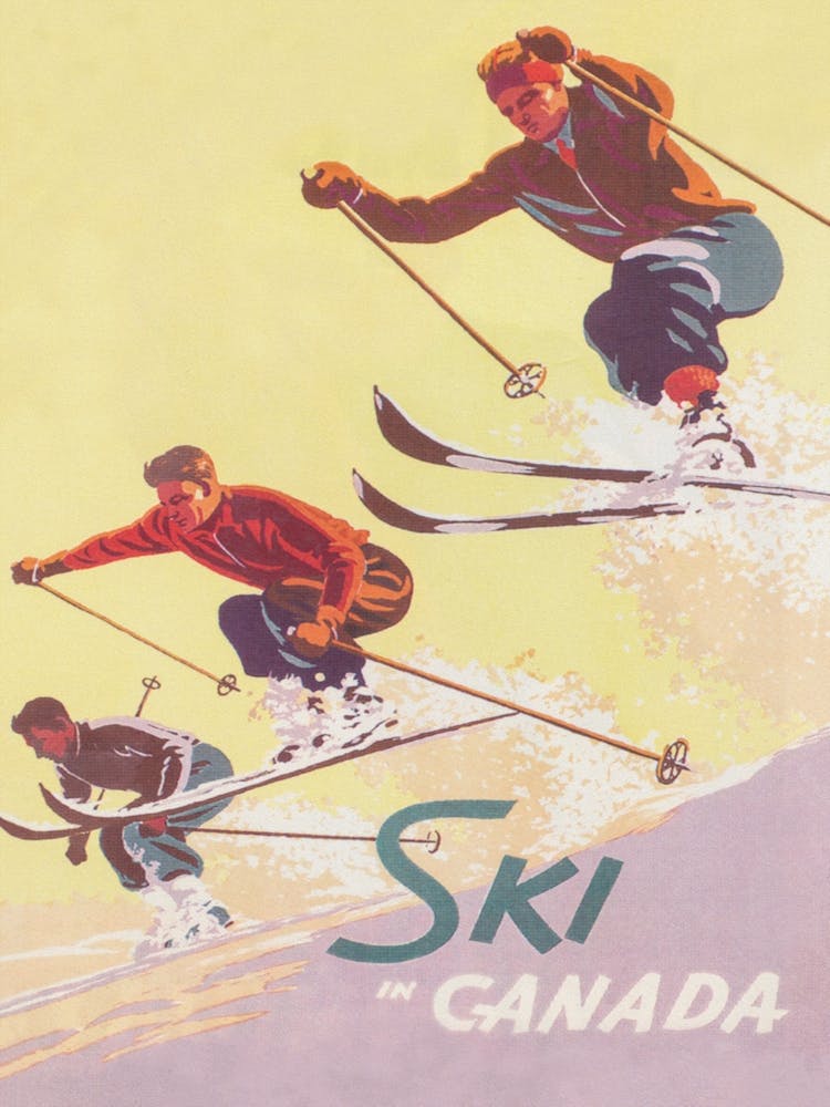 Ski In Canada Vintage Ski Poster 1