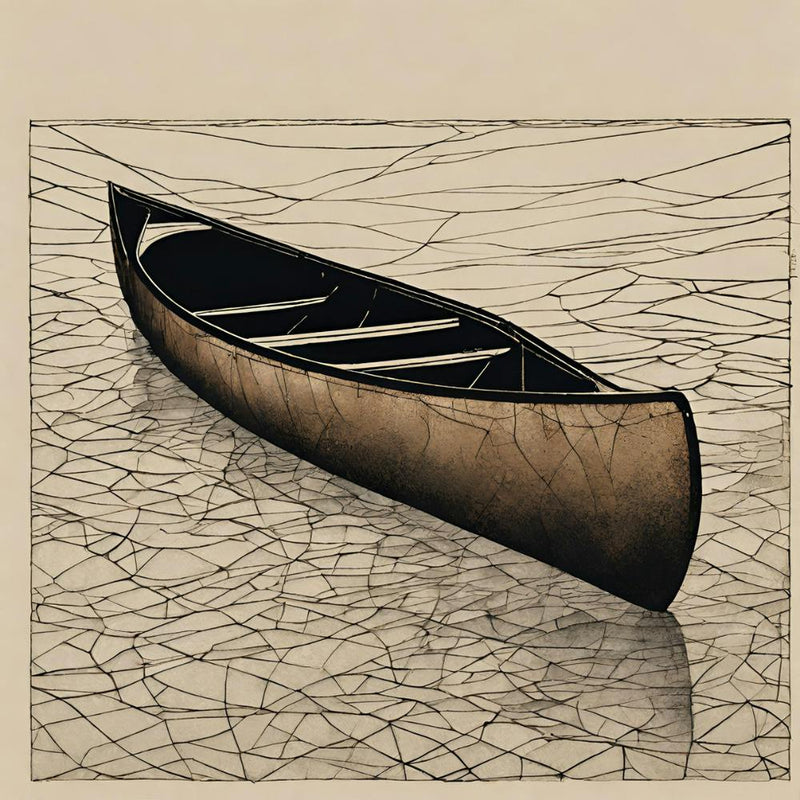 Vintage Abstract Canoe