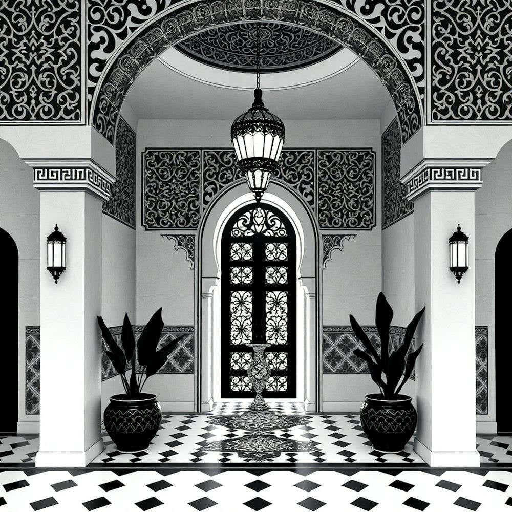 Black And White Doorway 1