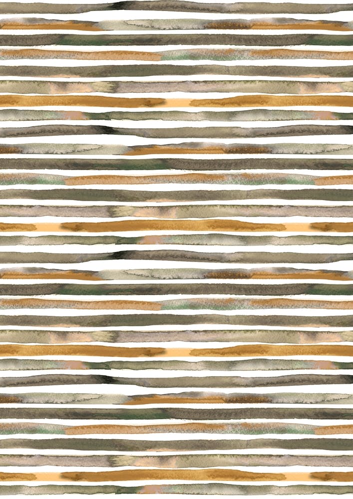 Watercolor Stripes Green Yellow