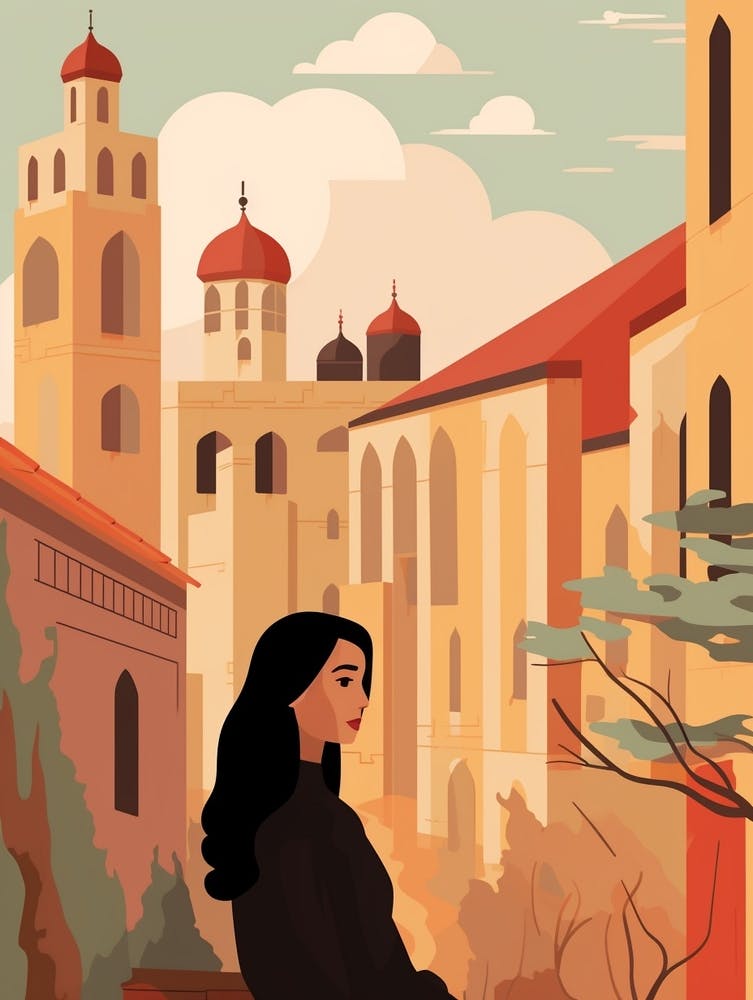 Azerbaijan 2 Travel Illustration