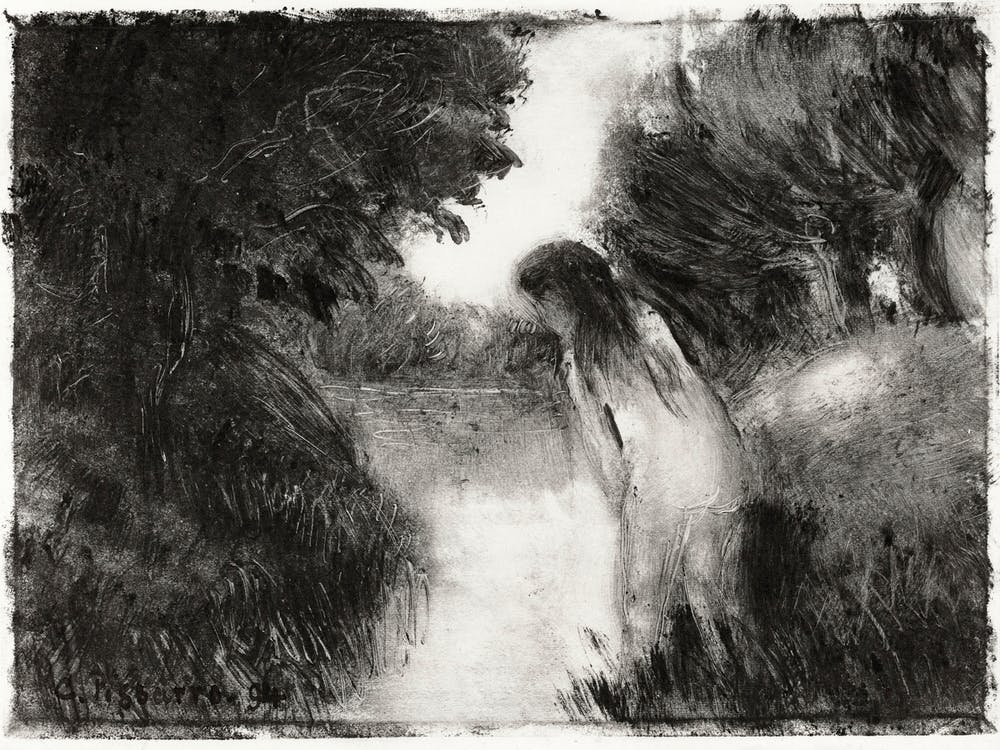 A Bather (1894), Camille Pissarro