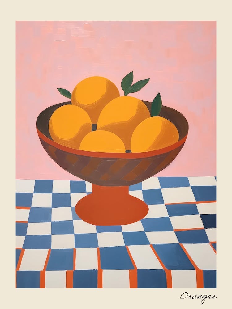 Oranges In A Bowl Painting