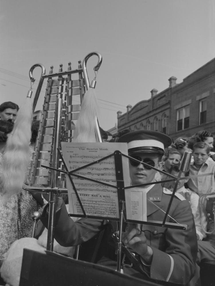 Member Of Southwestern University Band With Instrument, National Rice Festival, Crowley, Louisiana By Russell