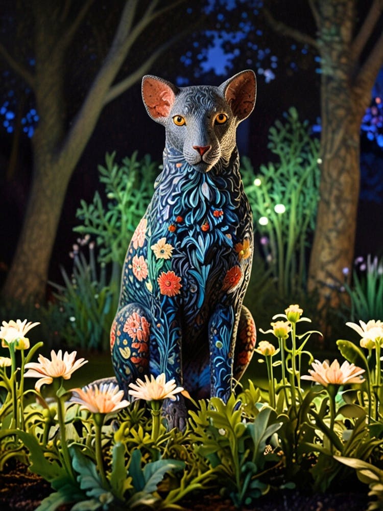 William Morris Cat In The Garden 12