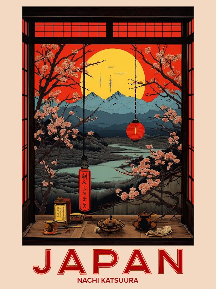 Nachi Katsuura, Besuchen Sie Japan Vintage Reisekunst 2