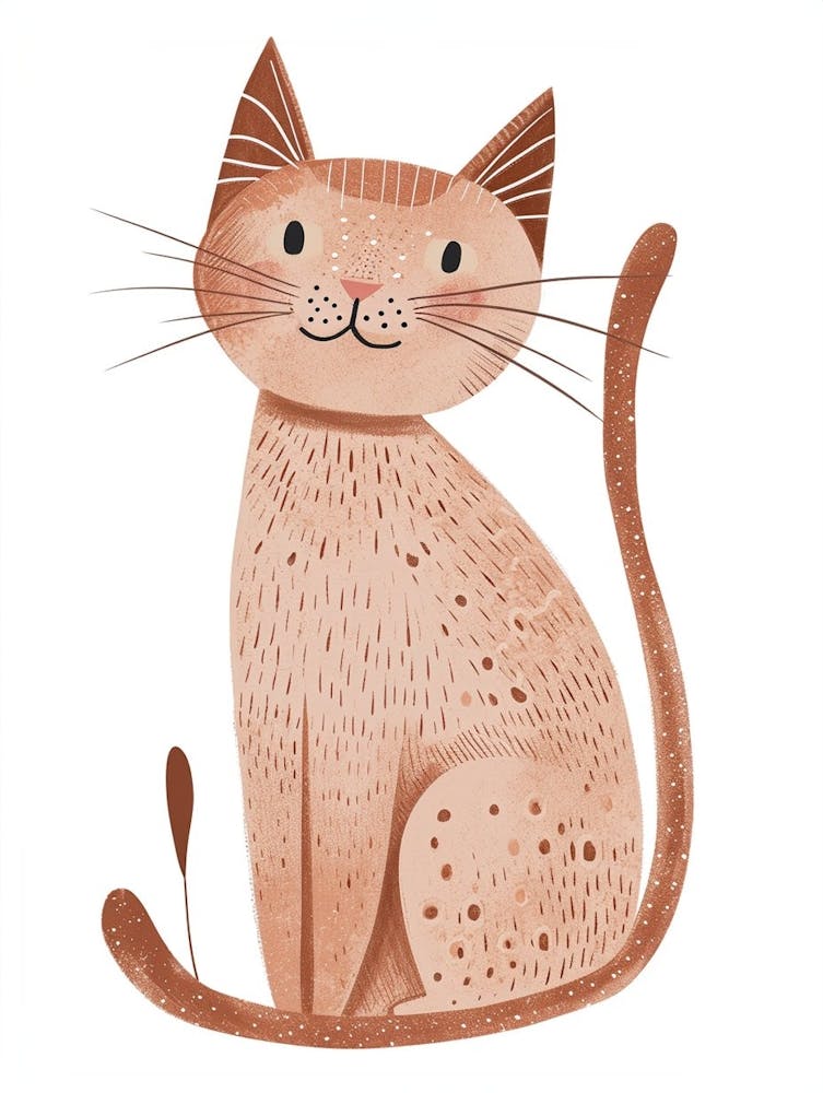 Ägyptische Mau Katze Clipart-Illustration 1