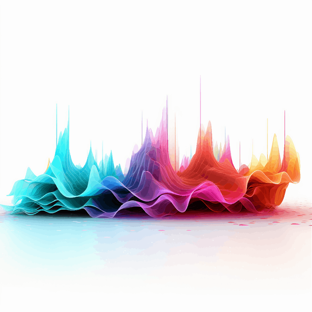 Abstract Sound Wave Print