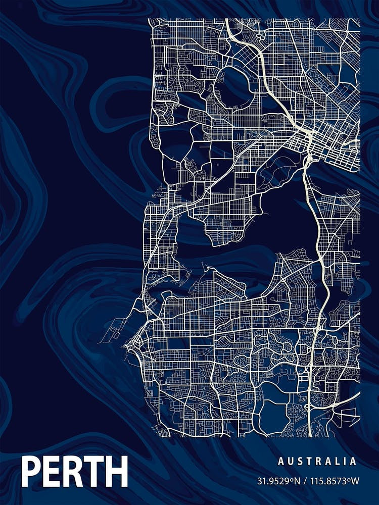 Perth Crocus Marble Map