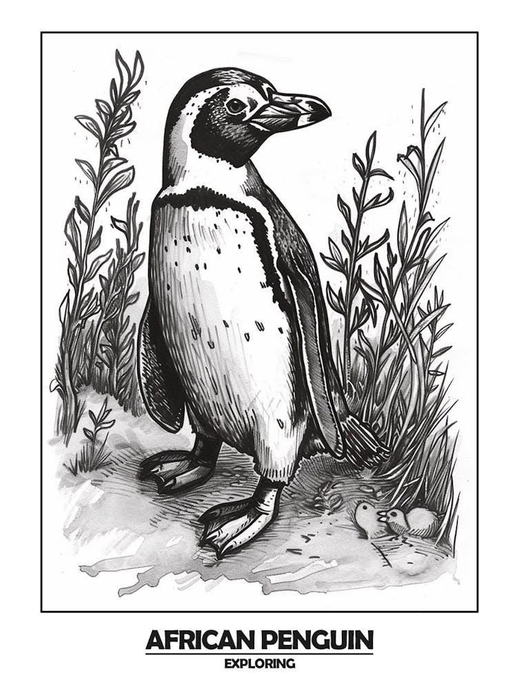 Penguin Exploring Poster