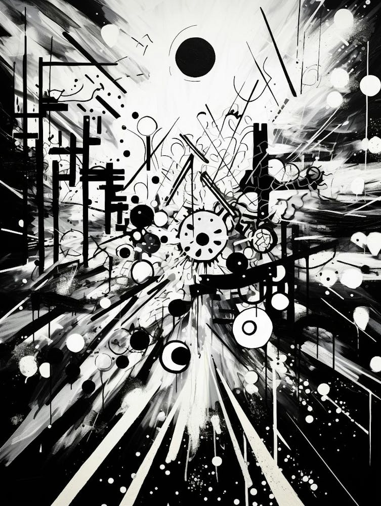 Rebellion Abstract Black And White 2