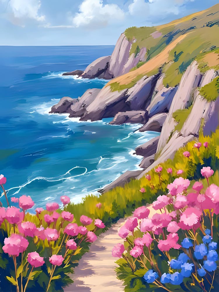 Cliffs And Flowers 3